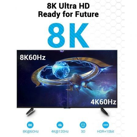 Vention Cable HDMI 2.1 AANBI 8K de 3m, Negro